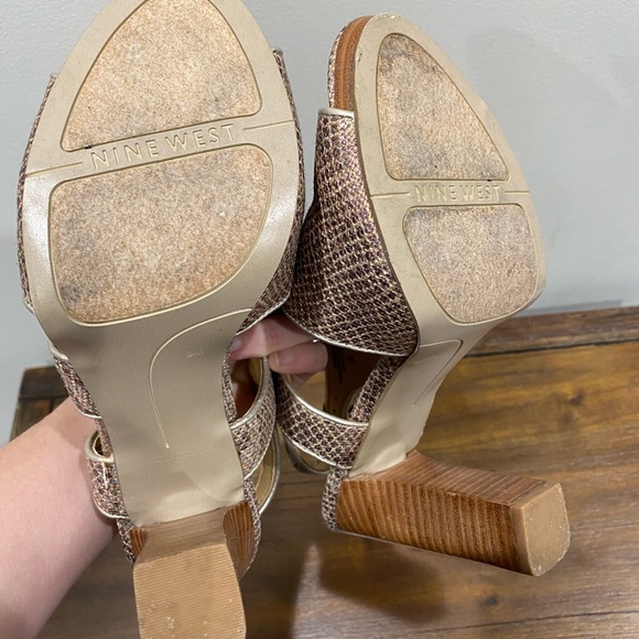 Nine West Snake Skin Heels size 8.5 - Picture 6 of 7